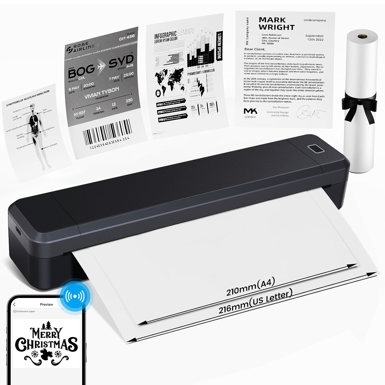 A4 Thermal Label Printer X8