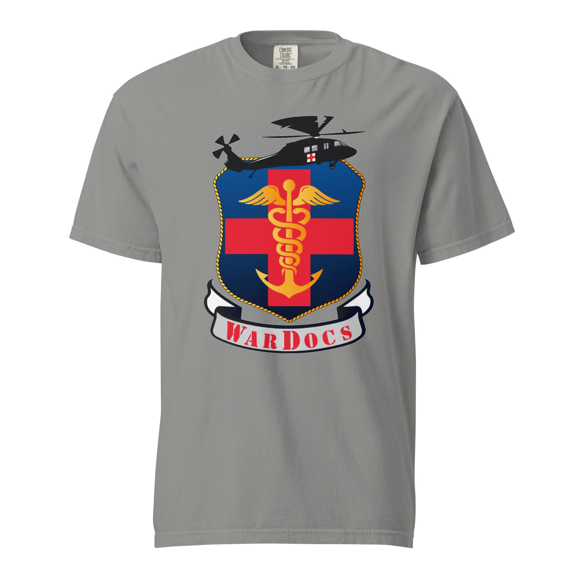 Design 9b: Heritage Crest Full Color- Light Shirt-Front Only-Heavyweight Cotton