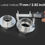 Thumbnail: Hex Nut Kit full height for BBS RS | Mg-line center cap lug nut
