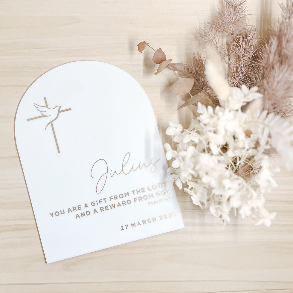 Thumbnail: Personalised Christening Plaque