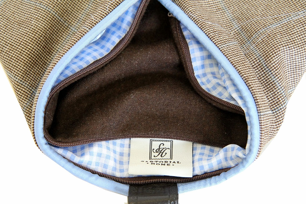 Thumbnail: Brown with Sky Windowpane / Solid Brown