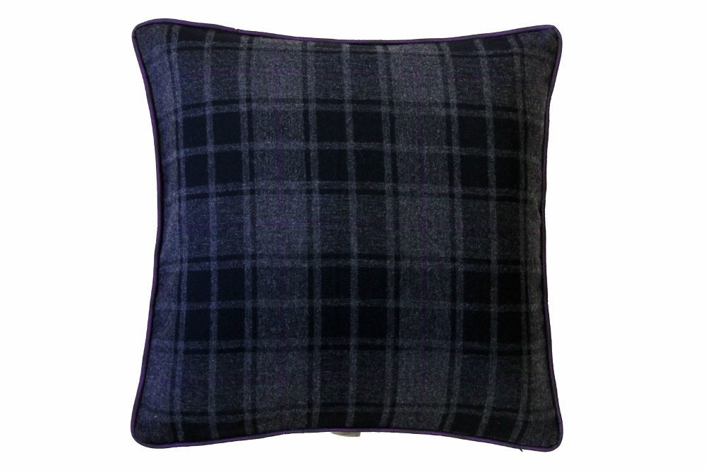 Grey & Black Plaid & Solid Black