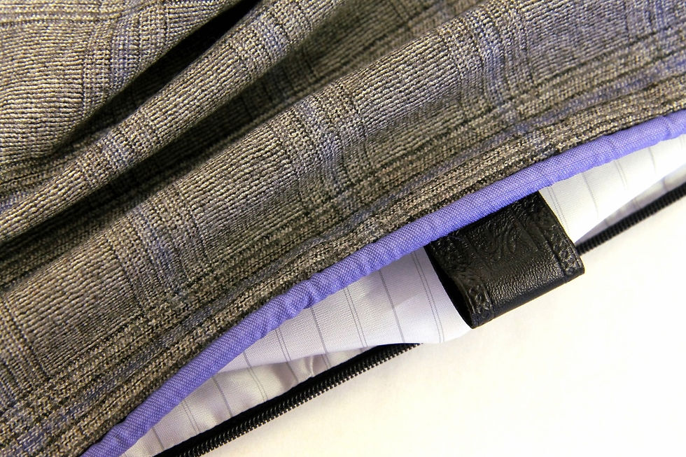 Thumbnail: Light Grey Plaid & Solid Grey