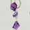 Thumbnail: Purple Amethyst and Sterling Silver Circle Dangle Earrings