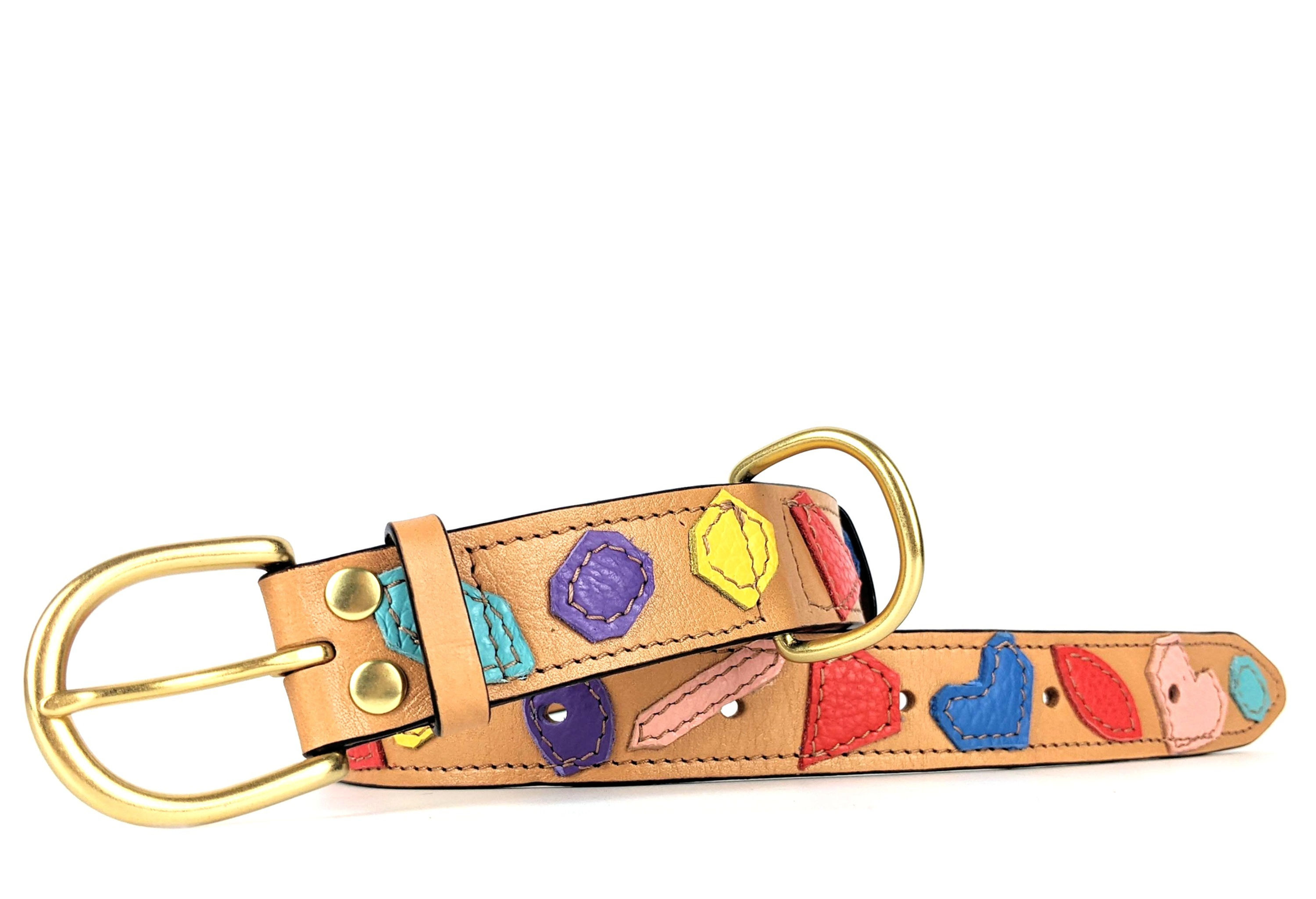 Precious  Stones - Leather Dog Collar
