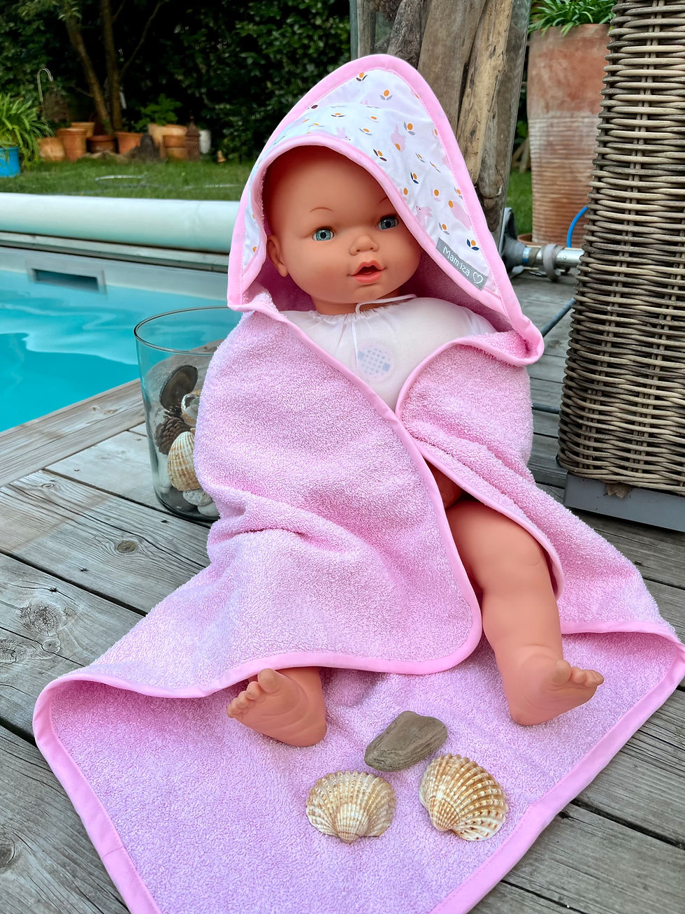 Miniature : Cape de bain rose