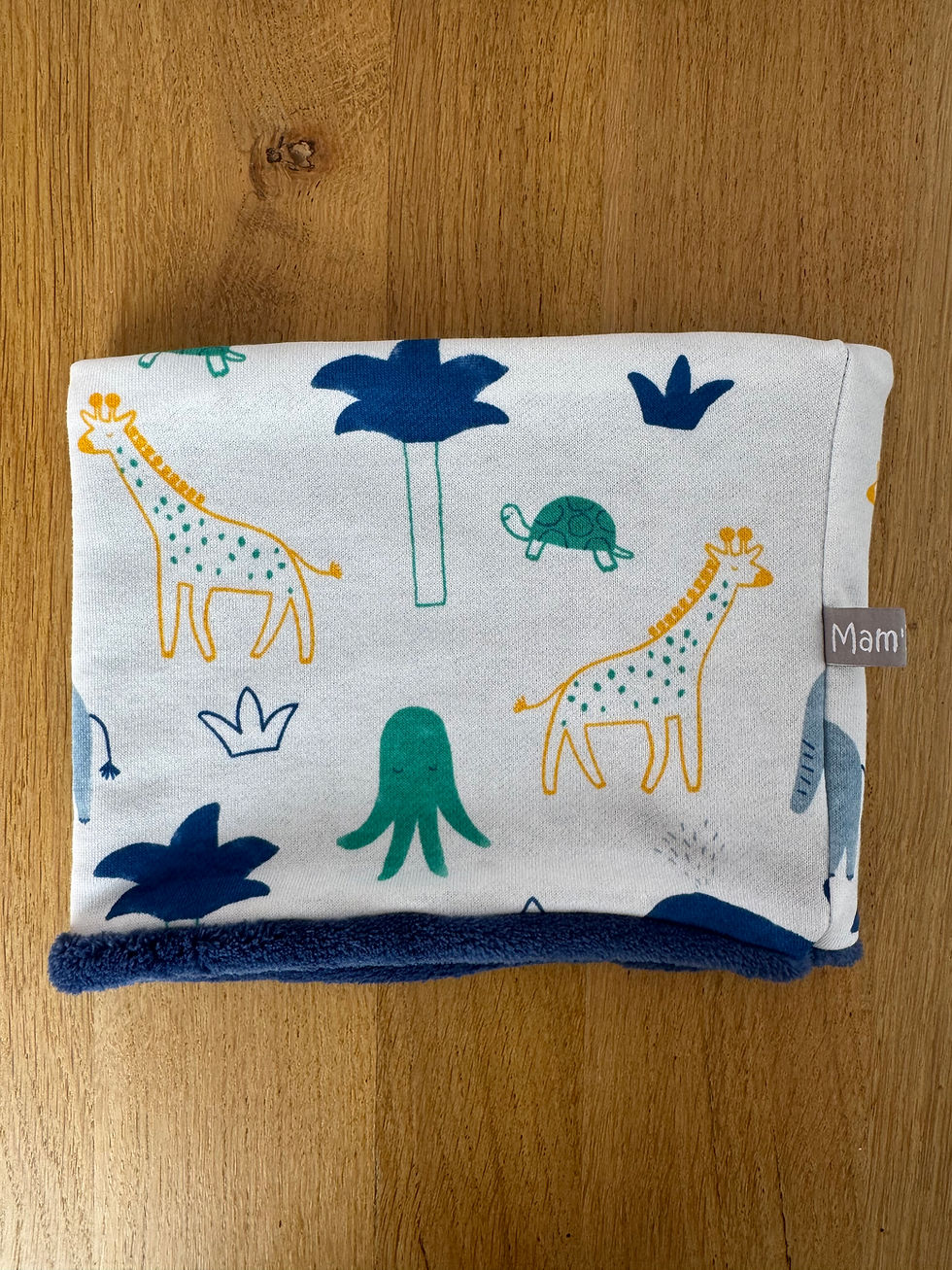 Tour de cou enfant adulte cousu main polaire et tissu Oeko-Tex personnalisable – Mam'Iza