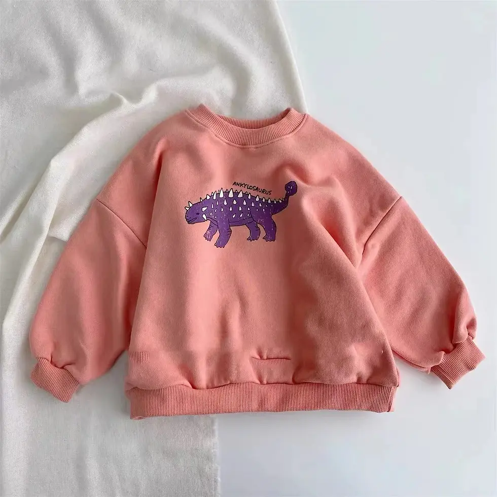 Thumbnail: Spring Boys Dinosaur Pullover Autumn Baby Girls Sweater Shirt