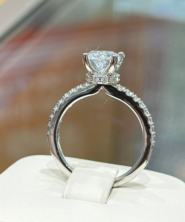 Thumbnail: Oval-Cut Solitaire Diamond Ring