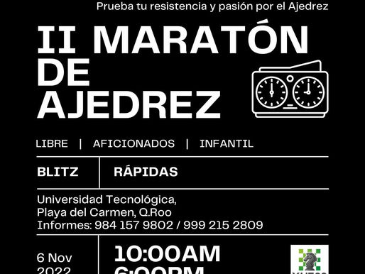 Playa del Carmen preparada para II Maratón de Ajedrez