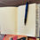 Thumbnail: Blue Marbled Journal displayed open with a pen