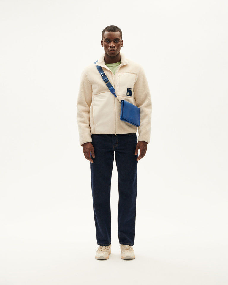 Thumbnail: Thinking MU - Mitchel Blue Sheepskin Jacket