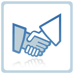 stretta di mano stilizzata