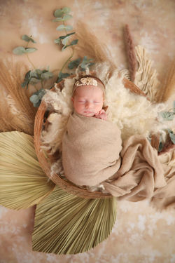 boho newborn baby photography
