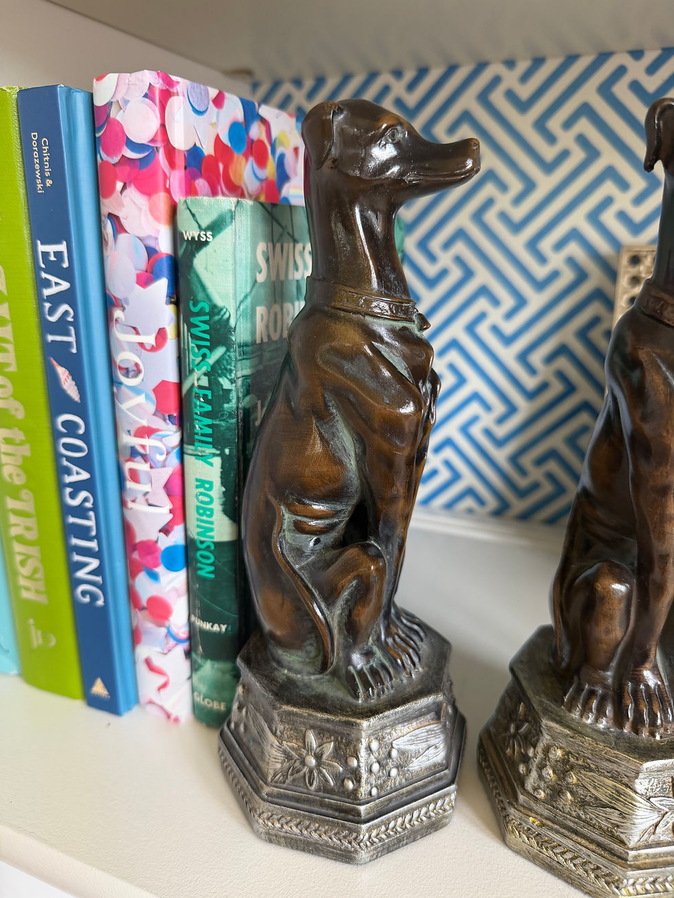 Thumbnail: Pair Vintage Greyhound Bookends