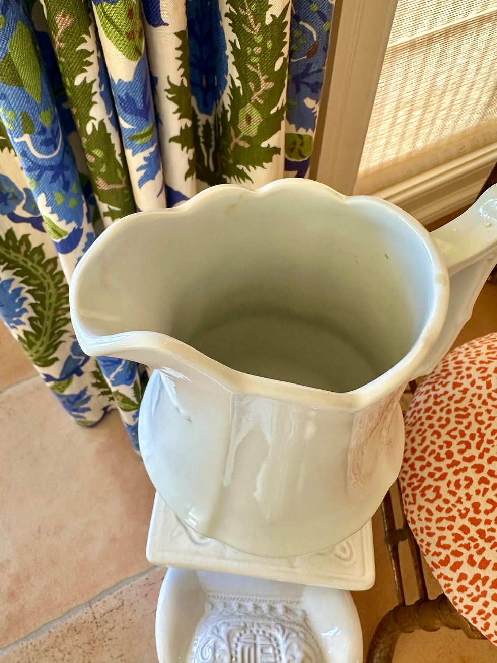 Thumbnail: Large Vintage Johnson Brothers Ironstone Pitcher