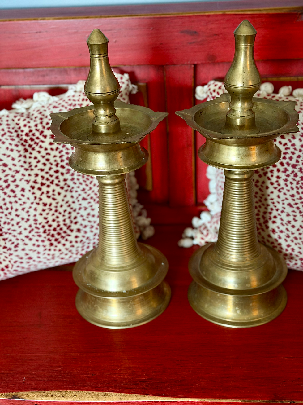 Thumbnail: Pair Tall Brass Decorative Finials/Figures