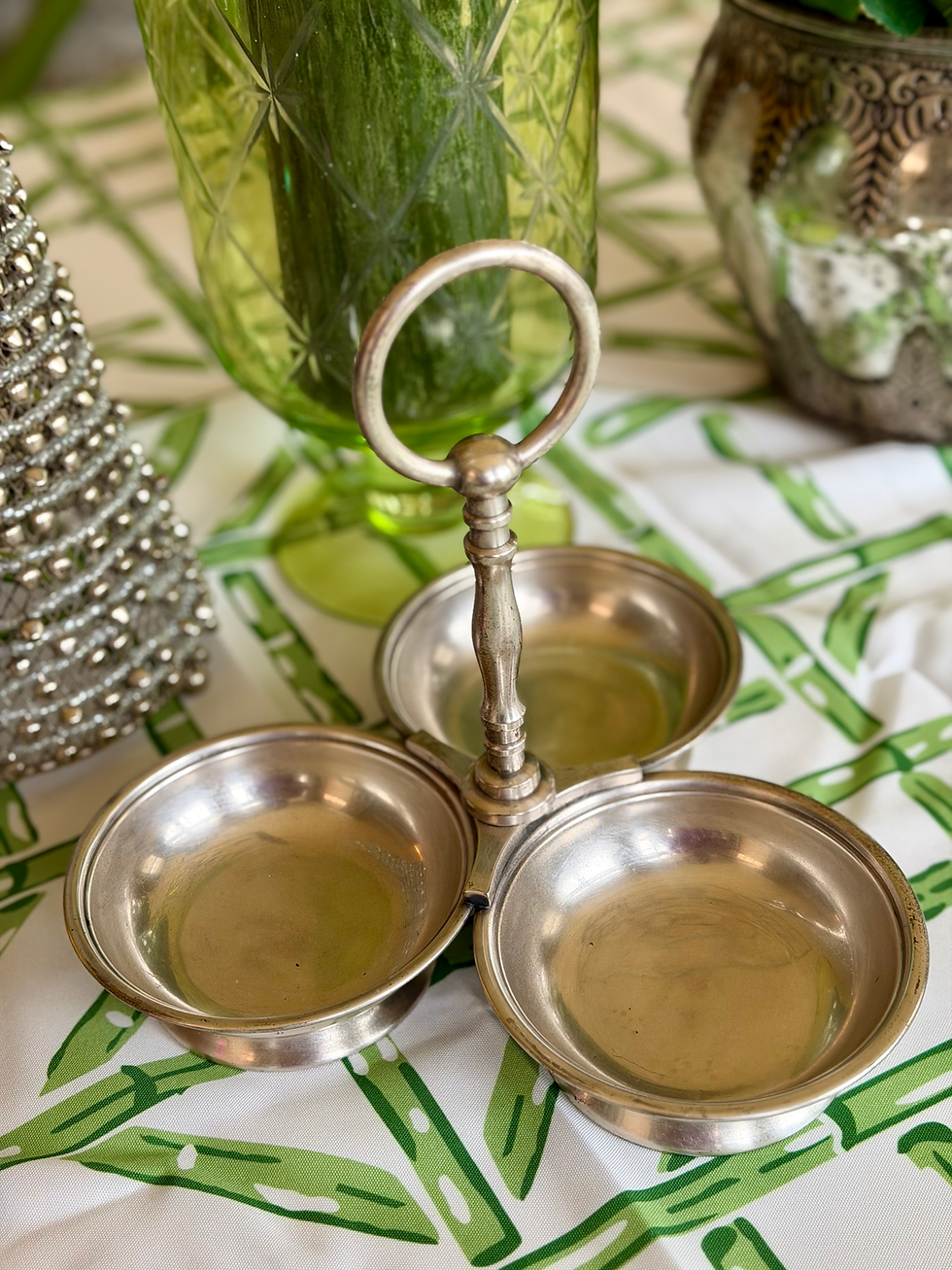 Thumbnail: Godinger Pewter Nut/Candy Dish