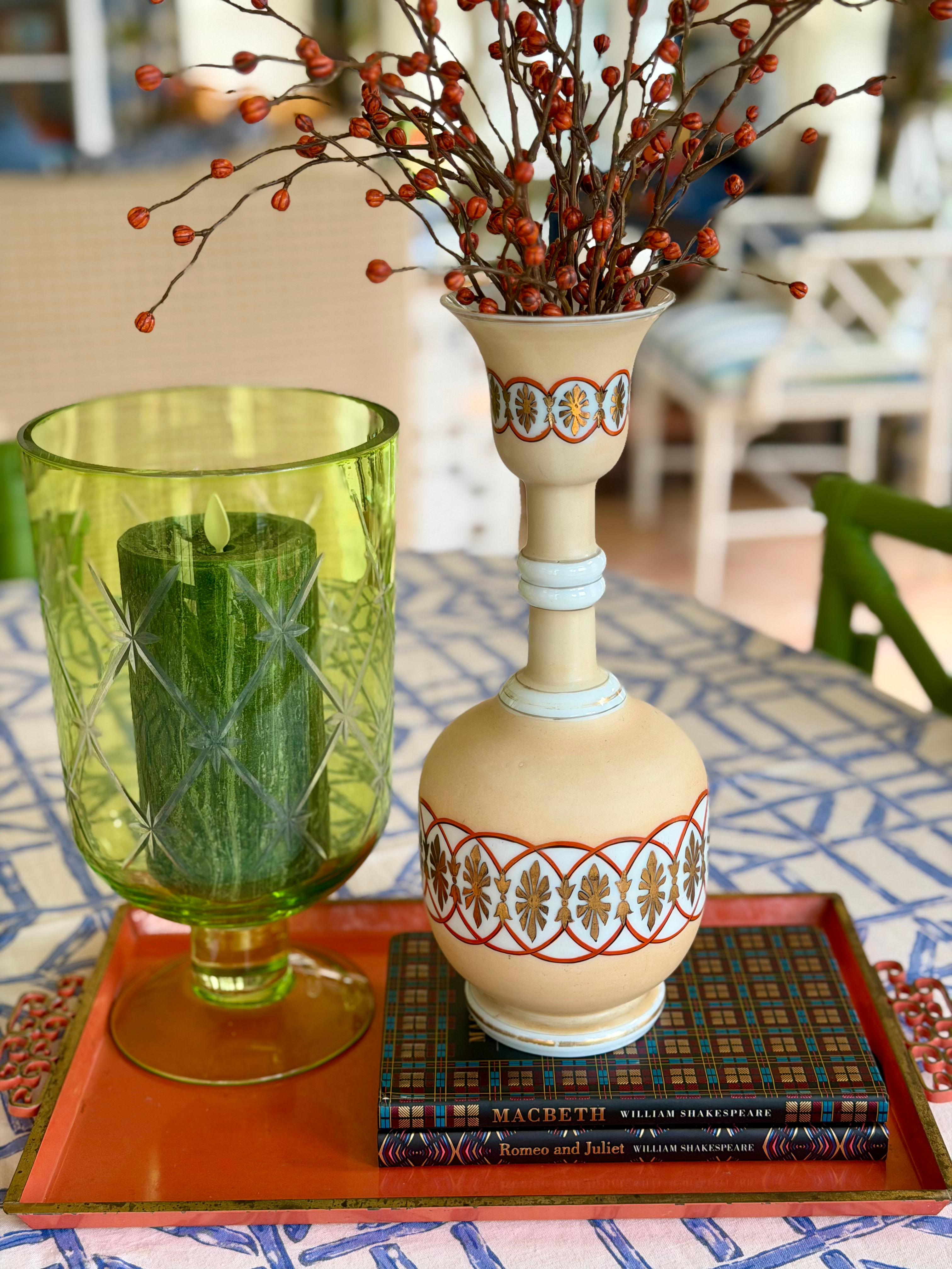 Vintage Satin Glass Vase