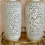 Thumbnail: Pair of Blanc de chine Cherry  Blossom Vases/Lamp