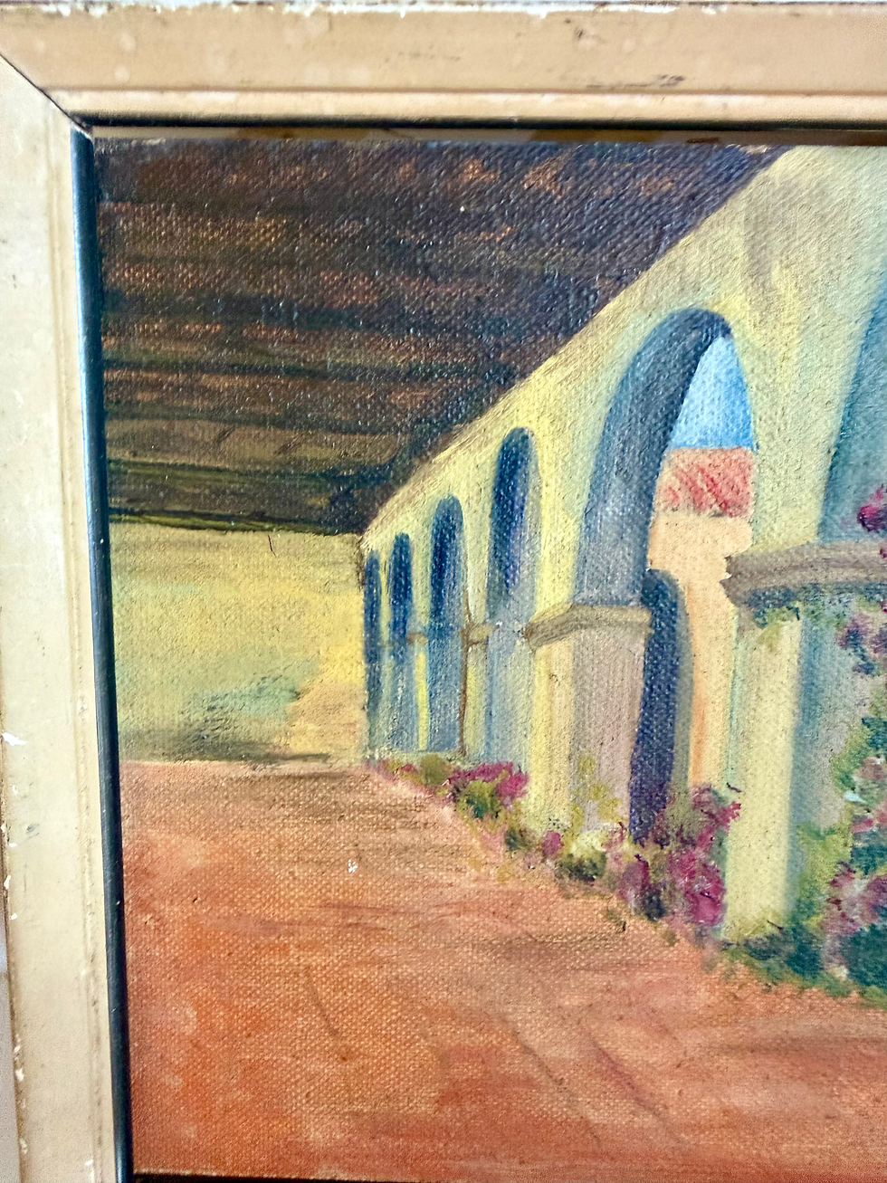 Thumbnail: Charming Vintage Courtyard Painting