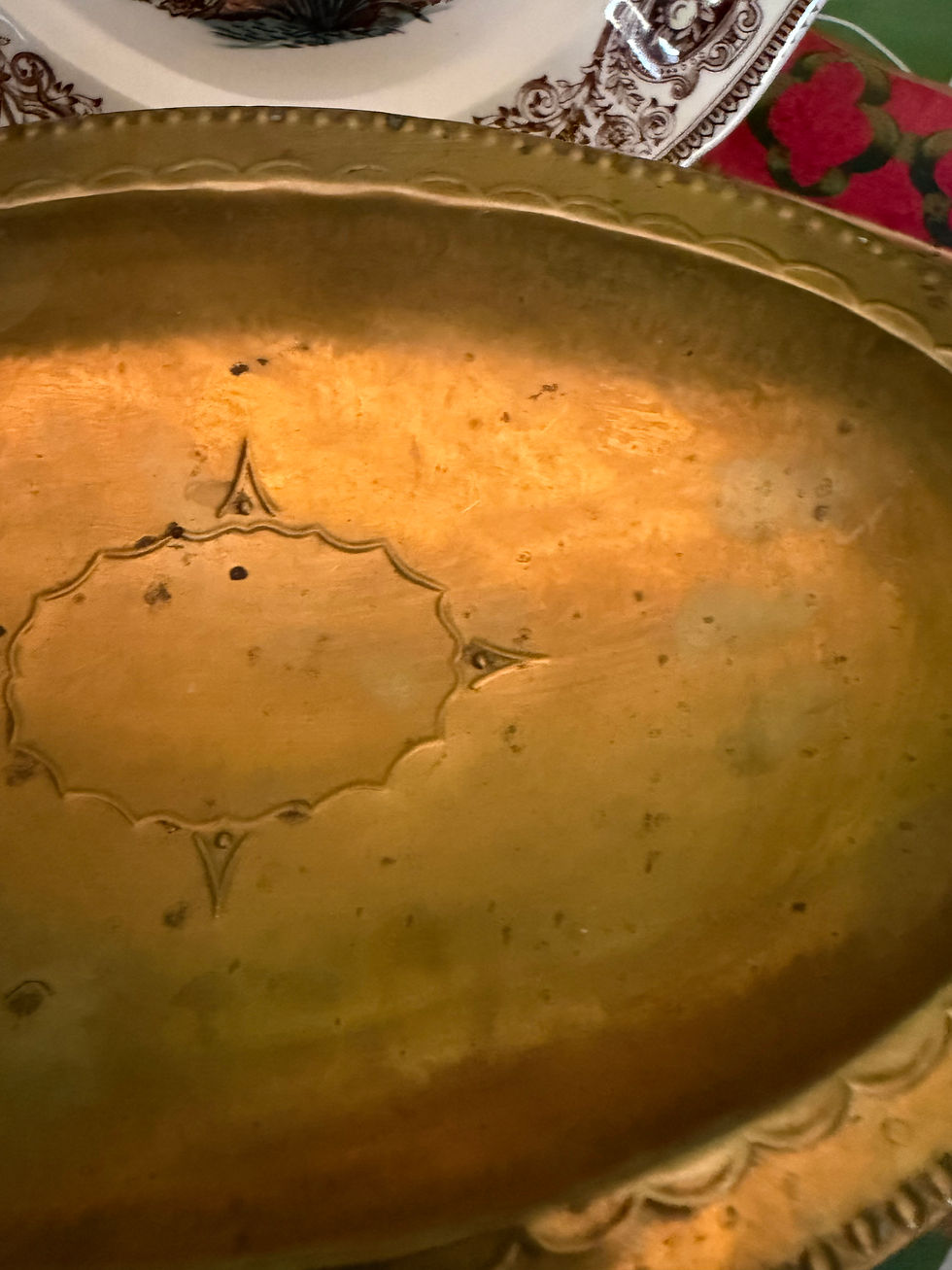 Thumbnail: Vintage Brass Footed Bowl
