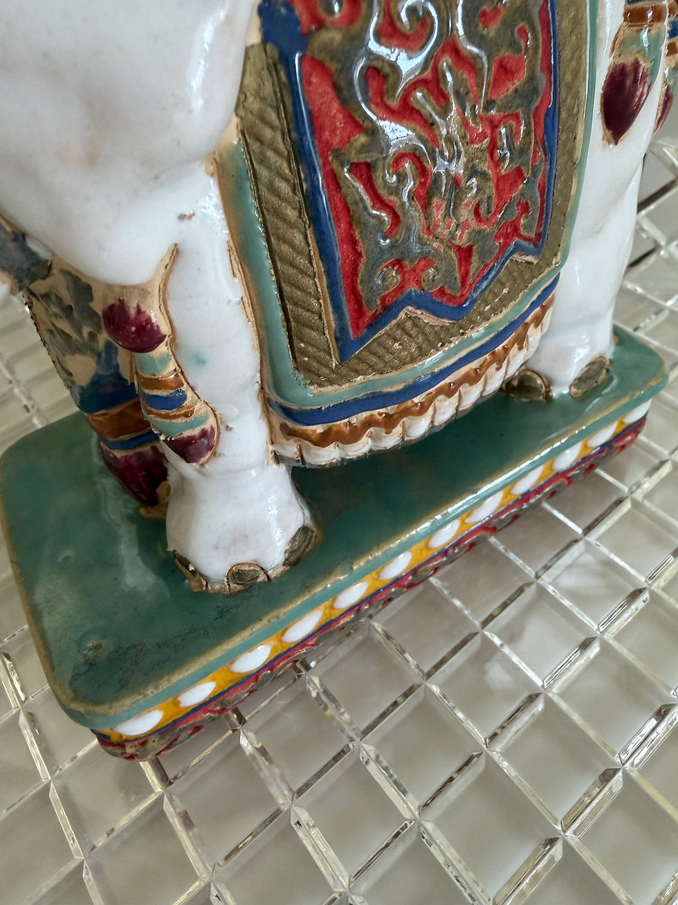 Thumbnail: Decorative Elephant Mini Stool Figurine