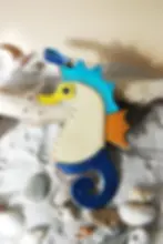 Miniature : Porte-monnaie Hippocampe en cuir recyclé de la marque Mabuti'k