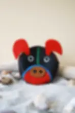 Porte-monnaie Cochon en cuir recyclé de la marque Mabuti'k