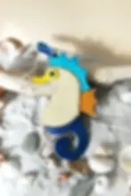 Miniature : Porte-monnaie Hippocampe en cuir recyclé de la marque Mabuti'k