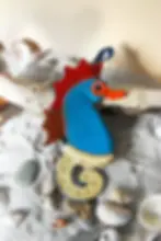 Miniature : Porte-monnaie Hippocampe en cuir recyclé de la marque Mabuti'k