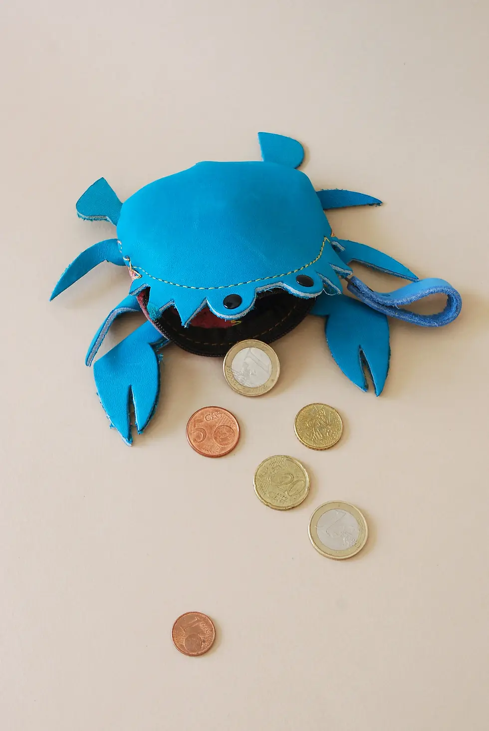 Miniature : Porte-monnaie Crabe en cuir recyclé de la marque Mabuti'k