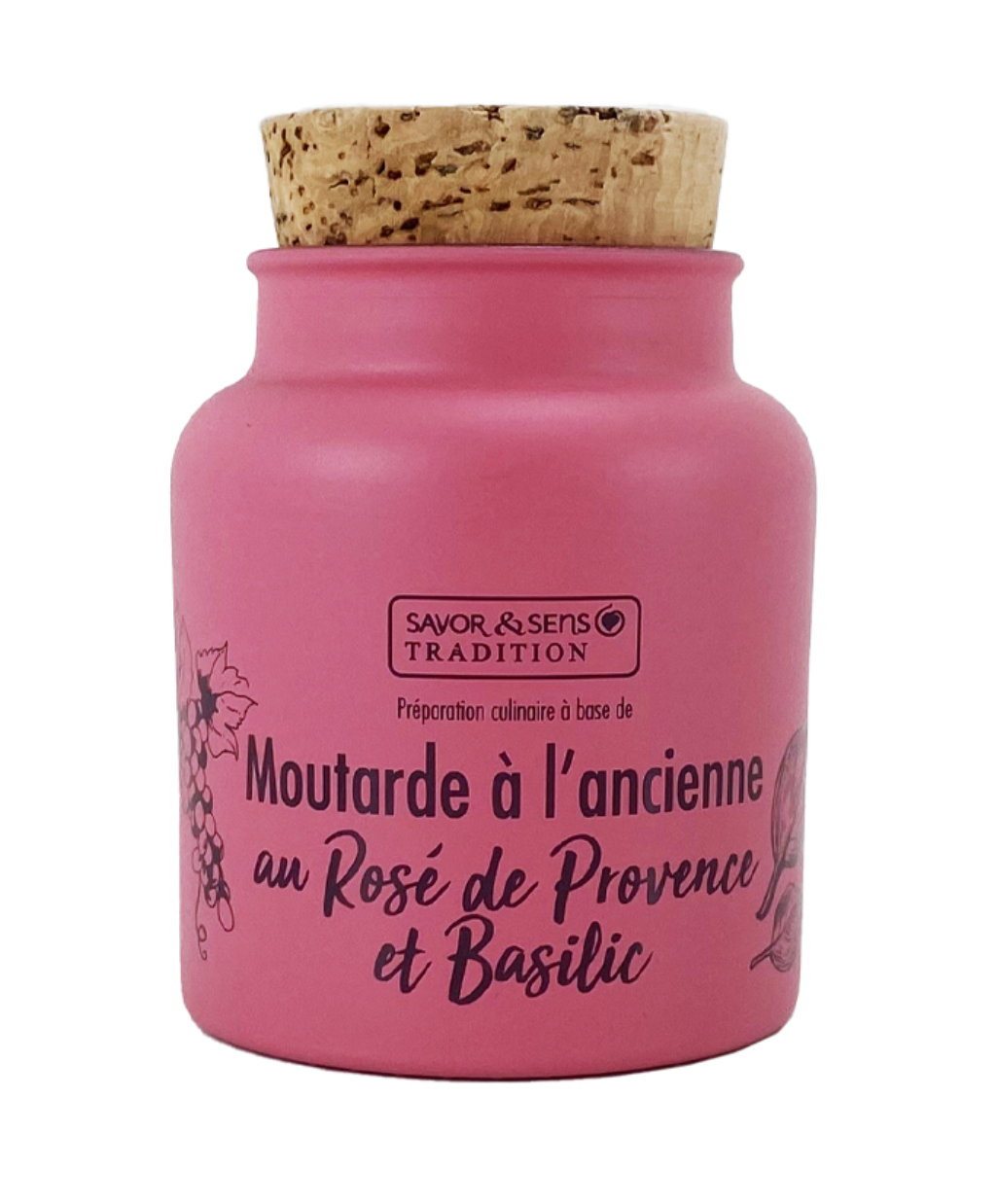 Moutarde à l'ancienne au vin rosé de Provence et basilic - Savor & Sens