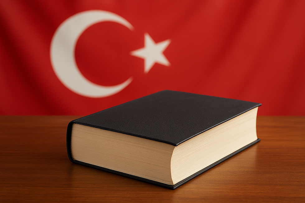 Terörizmin finansmanı suçunu simgeleyen yasa kitabı ile hazırlanmış görsel.