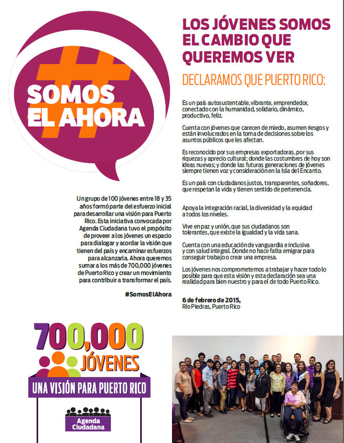 Los jóvenes somos el cambio que queremos ver