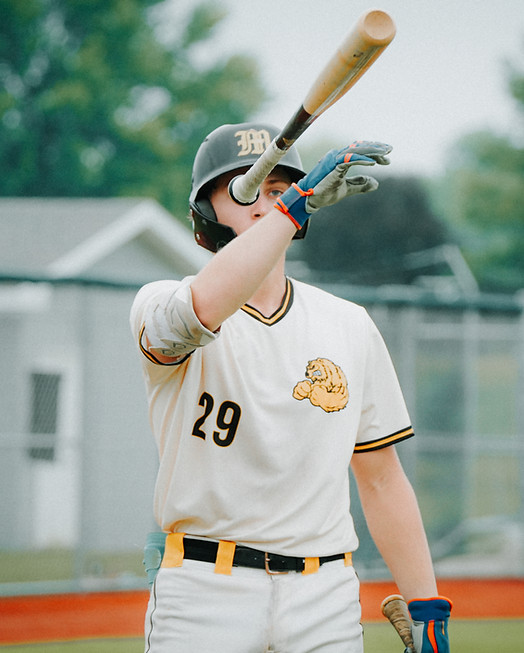 Club baseball player outdoors