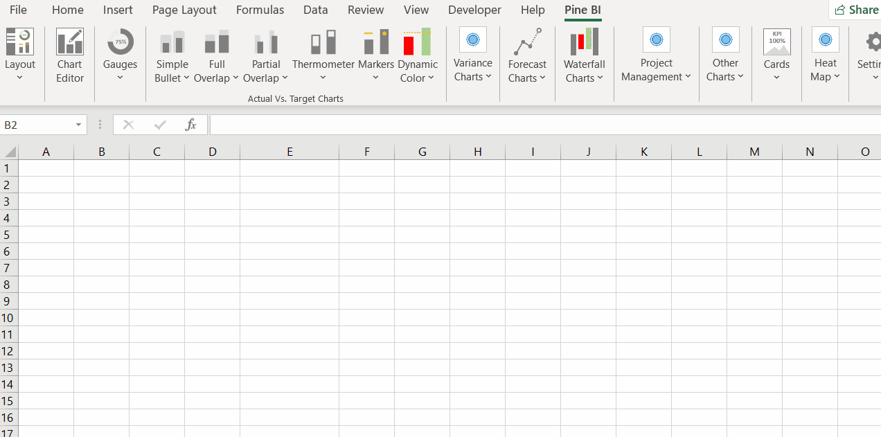 Create an Actual vs Target Chart with Pine BI