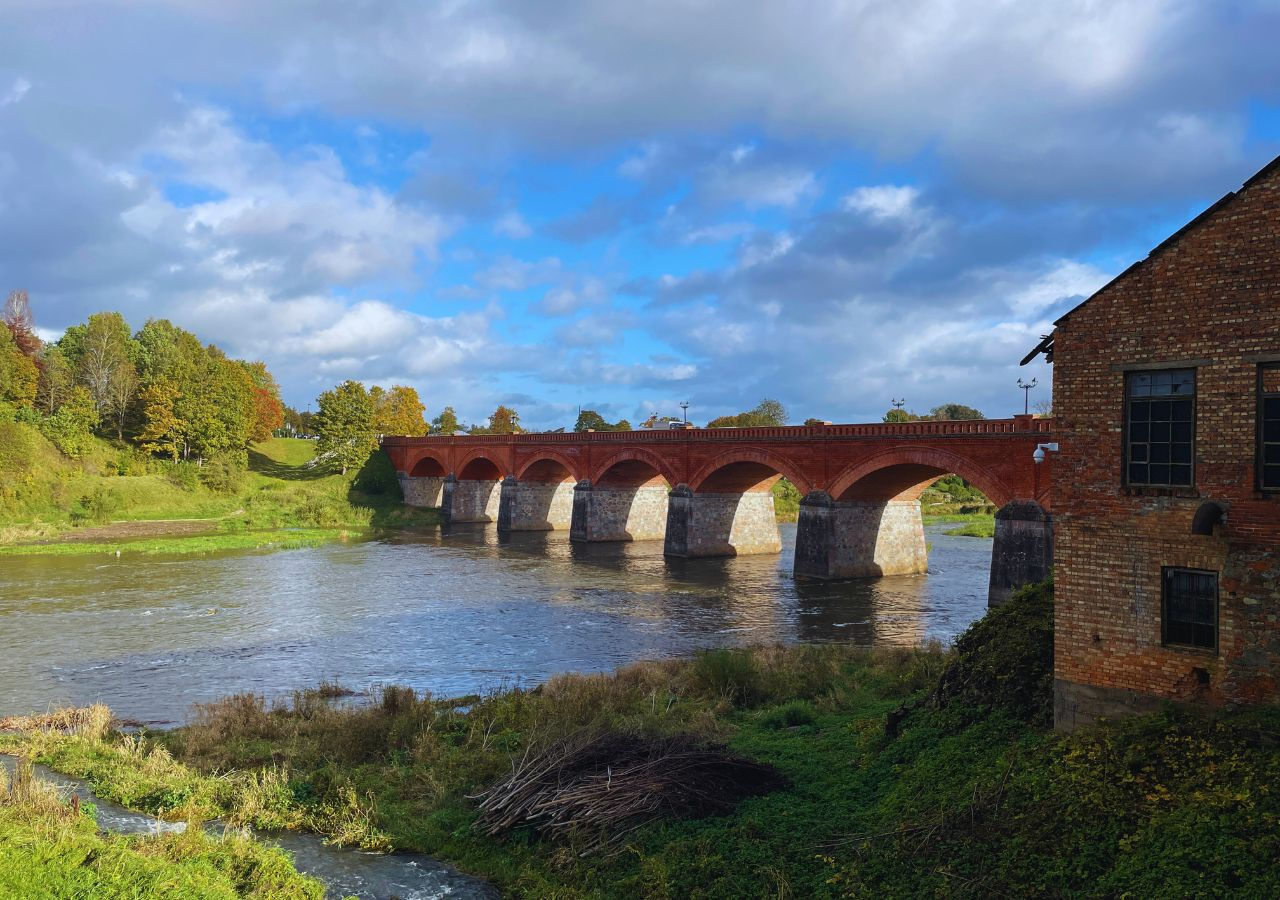 Brick bridge over the Venta River