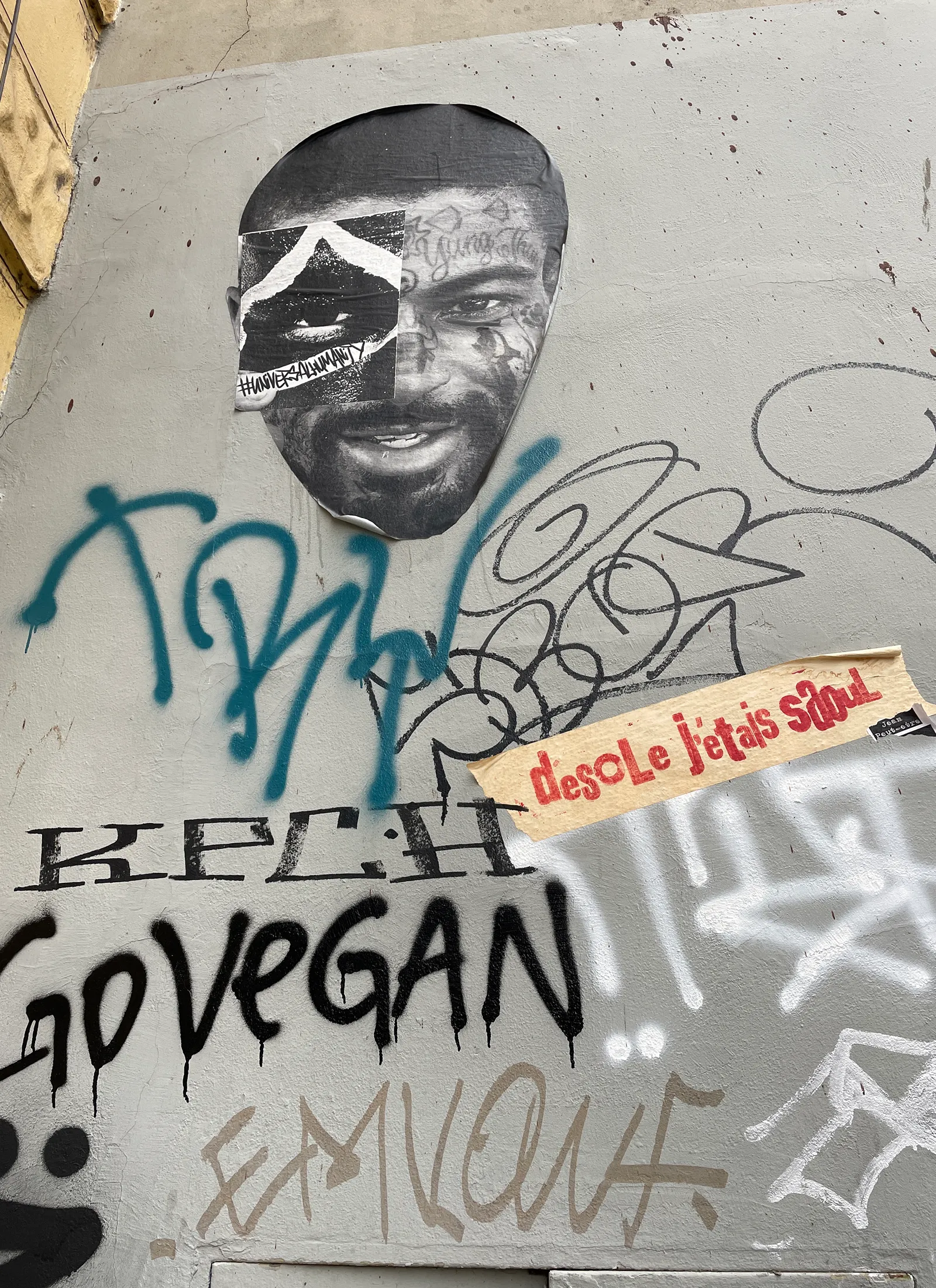 Grafiti, mis ütleb Go vegan