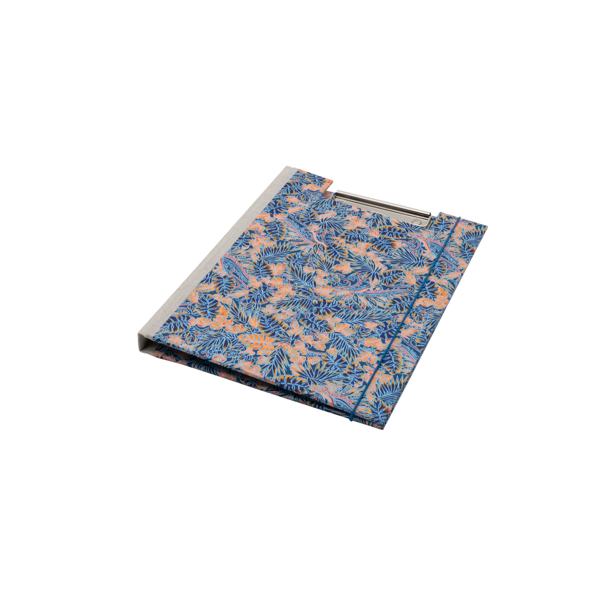 Handgefertigte Mappe, Klemmmechanik, Stifthalter, Innentasche, Japanpapier