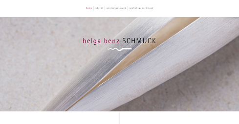 Corporate Design und Internetauftritt Schmuckdesignerin Helge Benz Pforzheim, konzipiert und gestaltet von Susanne Ziems / ziemsdesign