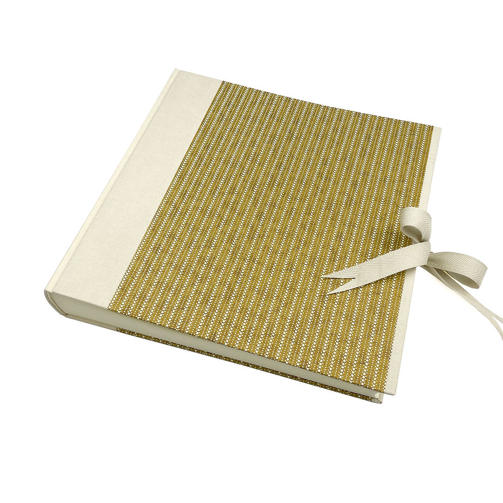 Handgefertigtes Fotoalbum in 3 Größen, Japanpapier, Pergamin Zwischenseiten, gewebtes Mappenband