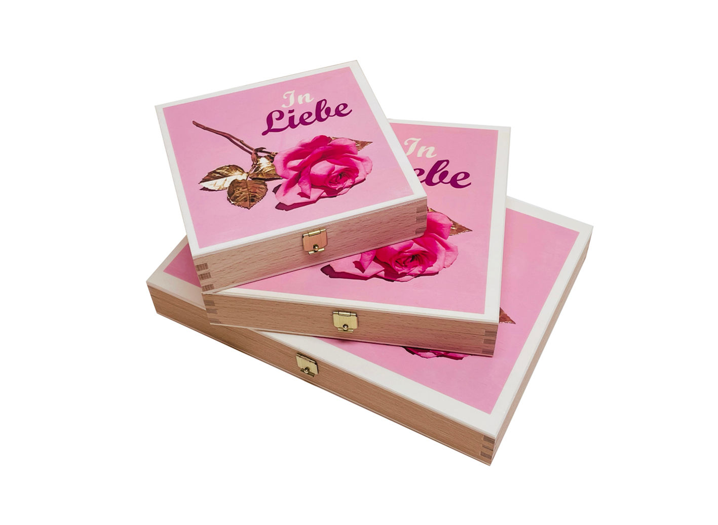 Pralinen in Holzkassette ROSENZWEIG