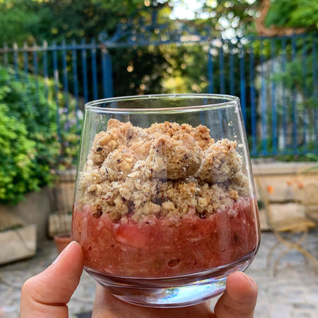 Crumble fraise/rhubarbe