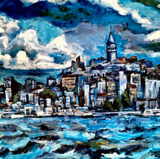 Istanbul - Galata Tower 80x110cm acrylic on canvas.jpeg