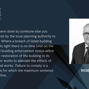 Planning Partner, Nigel Hewitson, Shares Another Top Tip For Listed Buildings