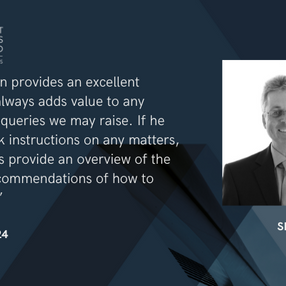 Davitt Jones Bould Partner, Sean Bulman, is recommended in Legal 500 2024