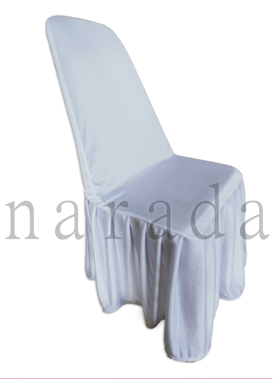 ภาพขนาดย่อ: ผ้าคลุมเก้าอี้เหล็กทรง A แบบจีบรอบ