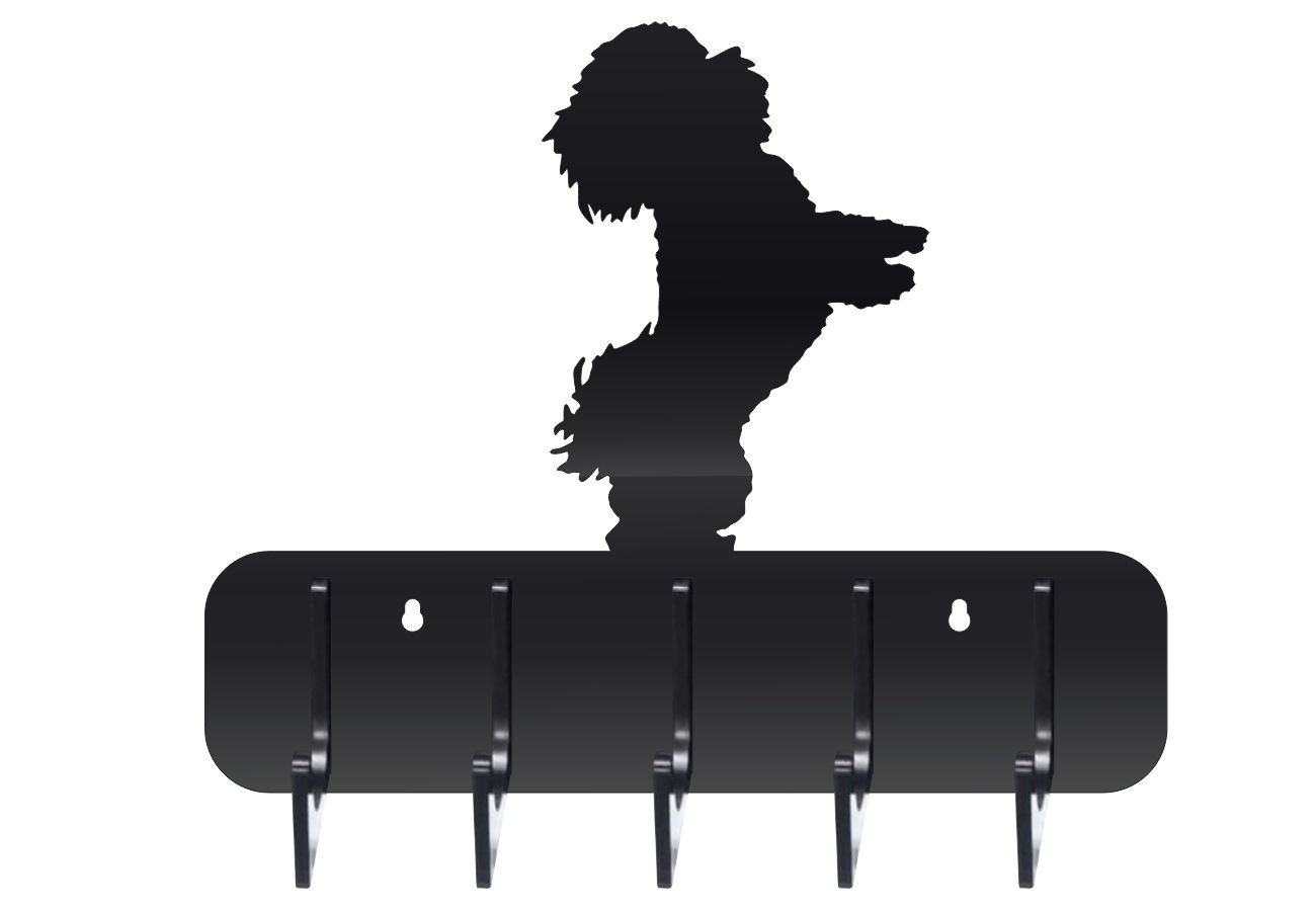 Porta Guia Coleira Cachorro Acrílico Poodle