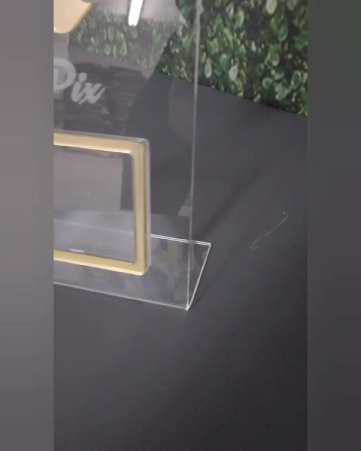 Miniatura: Porta QR Code Pix modelo Acrílico Dourado